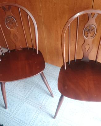 2 sedie Windsor ERCOL, Fleur de Lys anni '60