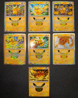 Carte Pikachu del 30th Anniversario