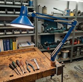 Lampada blu da officina anni '80