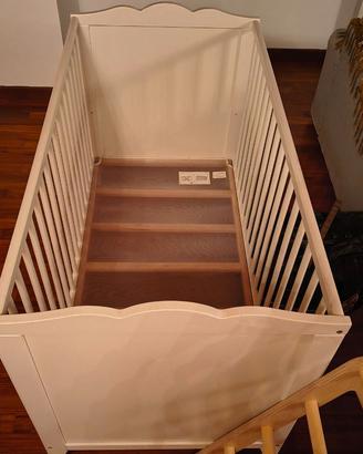 Lettino Ikea con rete a doghe