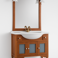 Mobile da Bagno 105cm con Specchio Ciliegio o Noce