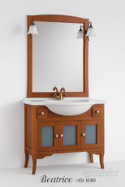 Mobile da Bagno 105cm con Specchio Ciliegio o Noce