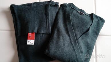 Twin set dolcevita + cache-coeur