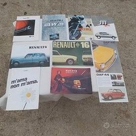 Depliant di auto anni '70/'90 seminuovi