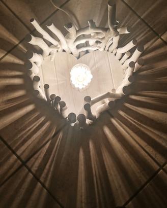 Lampada da tavolo Shabby a cuore 