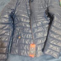 Giacca pelle dark Blue Giorgio di mare