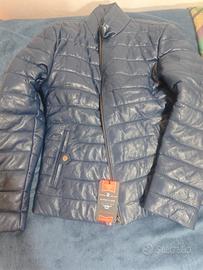 Giacca pelle dark Blue Giorgio di mare