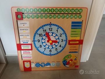 Orologio in legno educativo