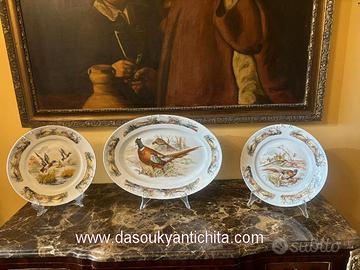 Tre piatti da collezione ” selvaggina ” Ginori