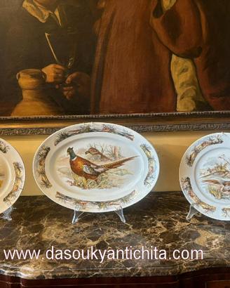 Tre piatti da collezione ” selvaggina ” Ginori