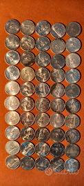 Lotto di 50 monete 500 Lire 11g/835 9,185g argento