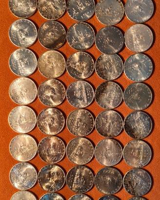 Lotto di 50 monete 500 Lire 11g/835 9,185g argento