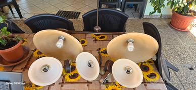 set lampadario con 3 aplic da parete