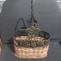 cestino vimini porta bottiglie 