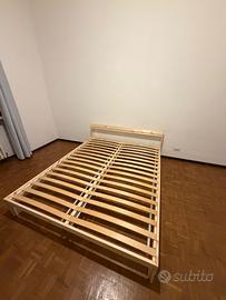 Struttura letto pino matrimoniale (mai usato)