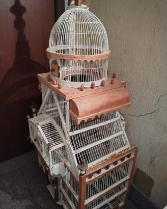 gabbia voliera antica vintage 