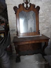 consol dell'800 in noce 