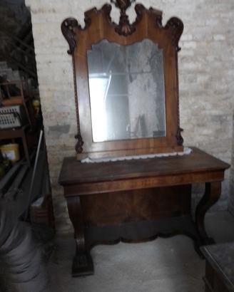 consol dell'800 in noce 