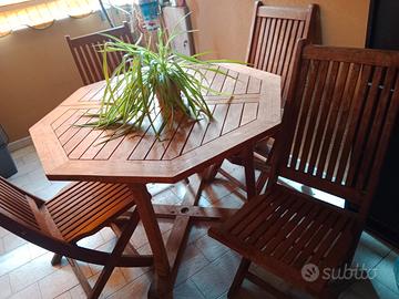 Tavolo in TEAK da giardino/terrazzo allungabile