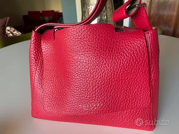 Borsa Orciani in pelle colore rosso