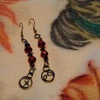 orecchini rosso rubino