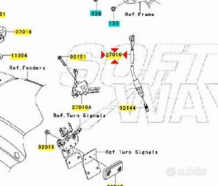 Interruttore stop posteriore Kawasaki VN Classic 9