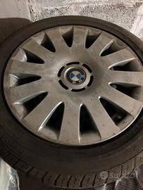 Cerchi ferro BMW misura 16 con gomme + coprisedili