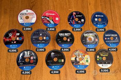 Set Giochi PlayStation 4 e 5. Prezzi in foto.