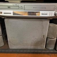 Sistema 5+1 dvd videocassette e radio per TV