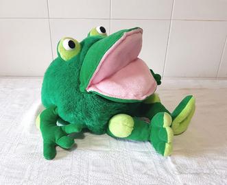 Pupazzo peluche morbido rana ranocchio parlante