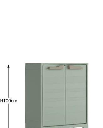 armadio resina 2 ripiani regolabili 80x44x100