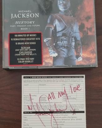 Michael Jackson -  History 2cd doppio autografo 95