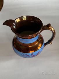Antica Brocca in Ceramica "Copper Lustreware" blu