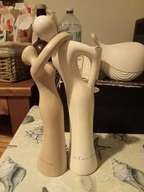 statuette coppia abbraccio Claraluna 