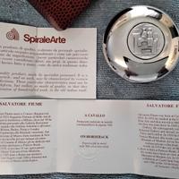 Fermacarte Spirale Arte argento 800 e acciaio inox