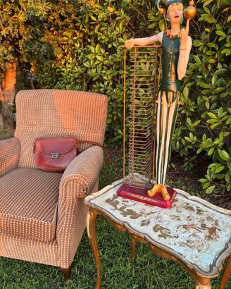 Tavolino Vintage Decorato Veneziano Fiorentino
