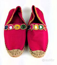 Espadrillas fuxia con ricami