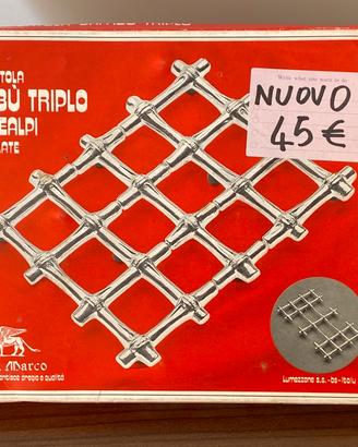 Sottopentola placcato argento bambù vintage