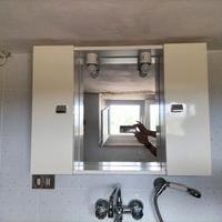 Specchiera bagno con due ante e due luci