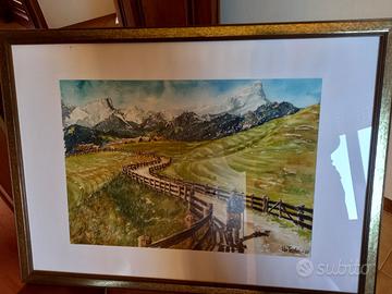 Quadro tecnica ad acquerello