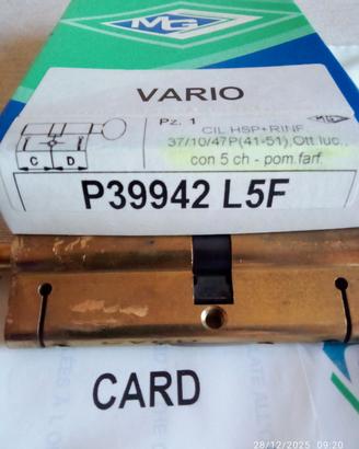 Cilindro europeo MG con pomolo 