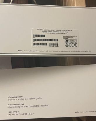 AppleWatch 8 41mm AcciaioGrafite GPS+Cel SIGILLATO