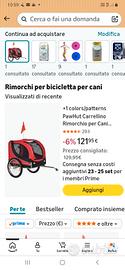 rimorchio da bici per cani