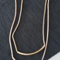 Collana doppia donna color oro.