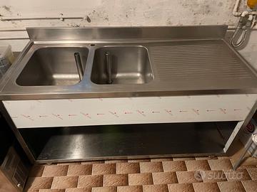 Lavandino due vasche e sgocciolatore