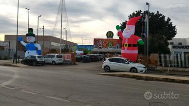 babbo natale o pupazzo di neve gonfiabile 6mt