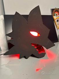 Lampada artigianale as Roma lupo luce rossa