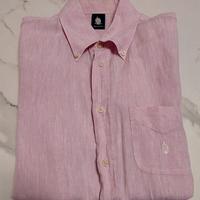 camicia uomo puro lino manica corta tg 41