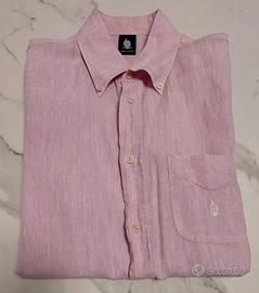 camicia uomo puro lino manica corta tg 41