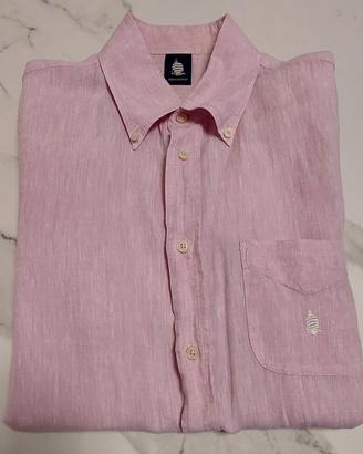 camicia uomo puro lino manica corta tg 41